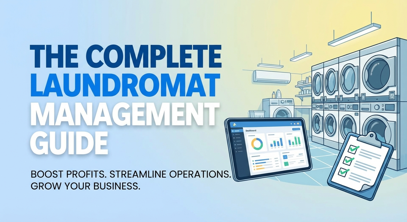 Laundromat operator managing daily business operations